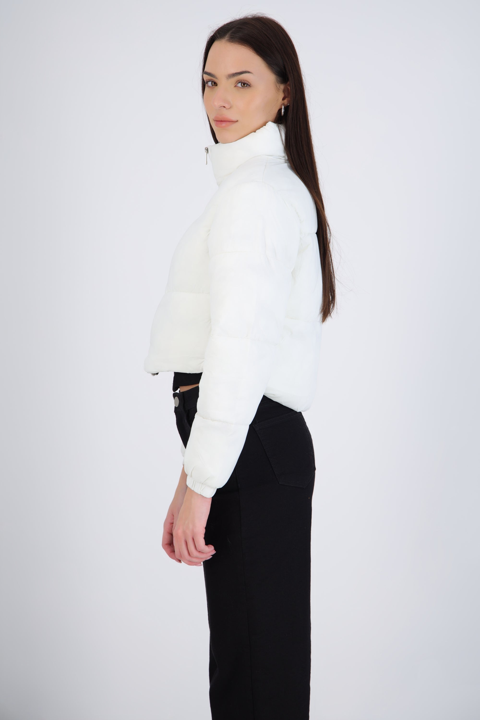 Chamarra puffer crop
