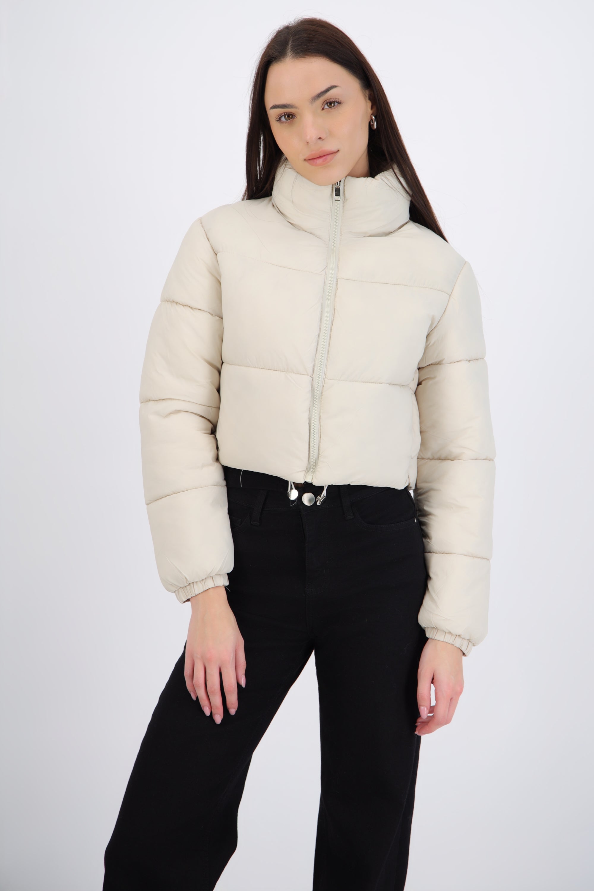Chamarra puffer crop