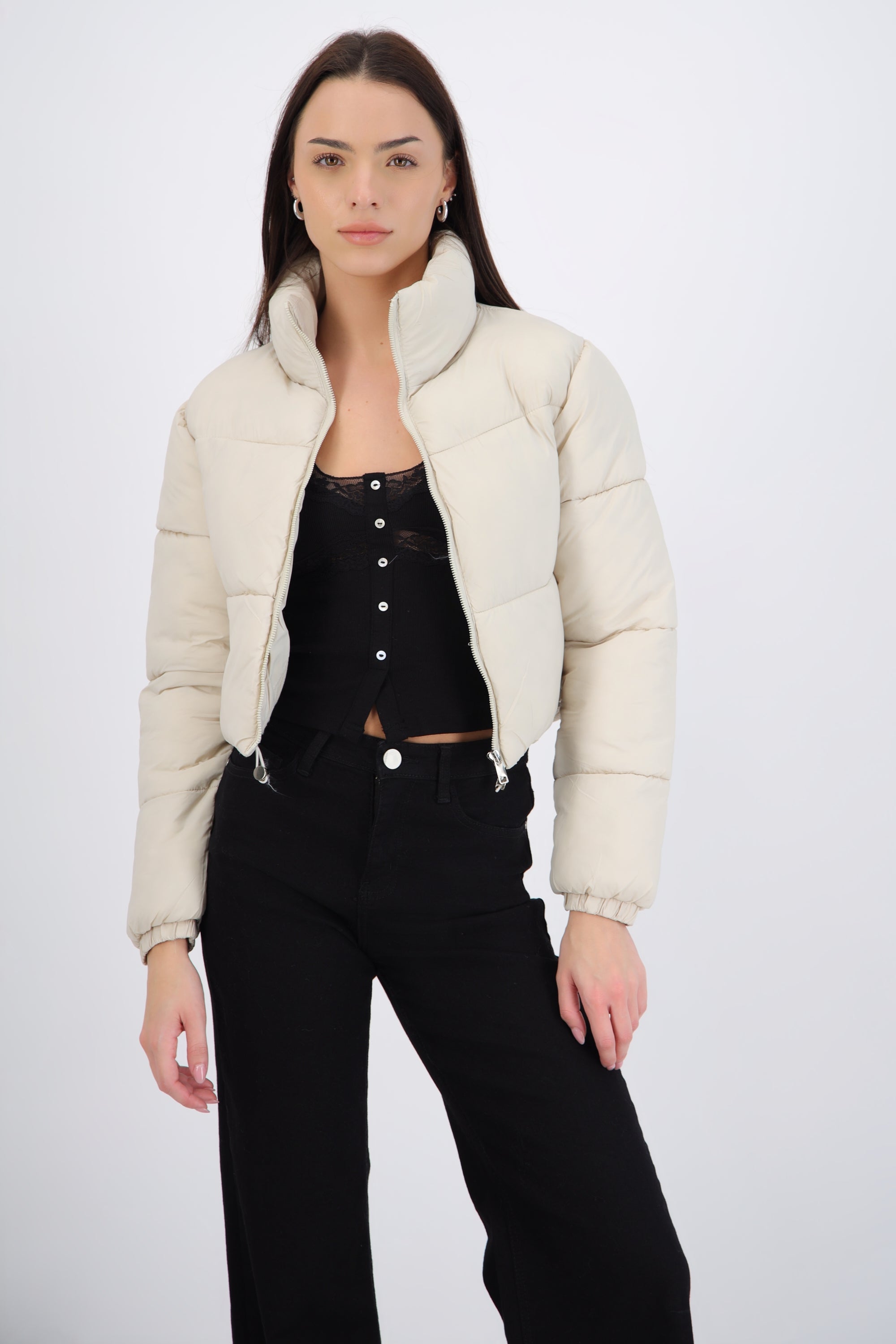 Chamarra puffer crop