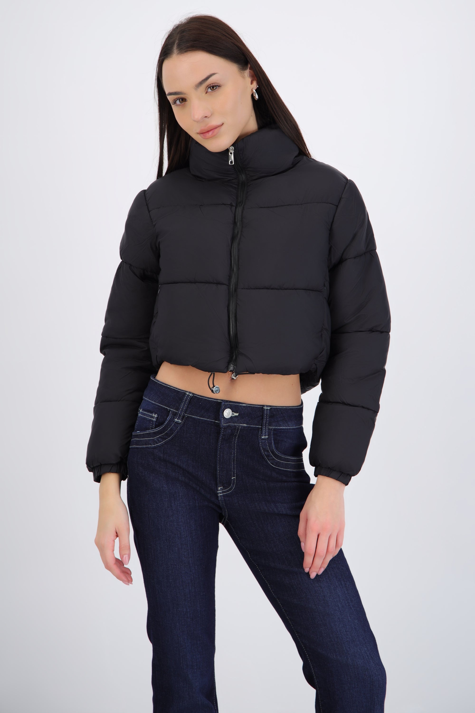 Chamarra puffer crop