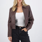Chamarra pu bomber