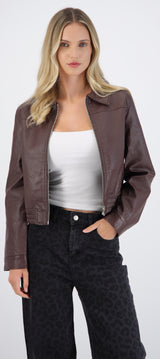 Chamarra pu bomber