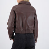 Chamarra pu bomber