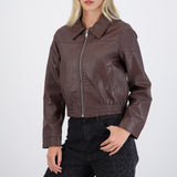Chamarra pu bomber
