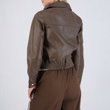 Chamarra pu bomber