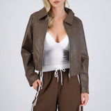 Chamarra pu bomber