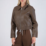 Chamarra pu bomber