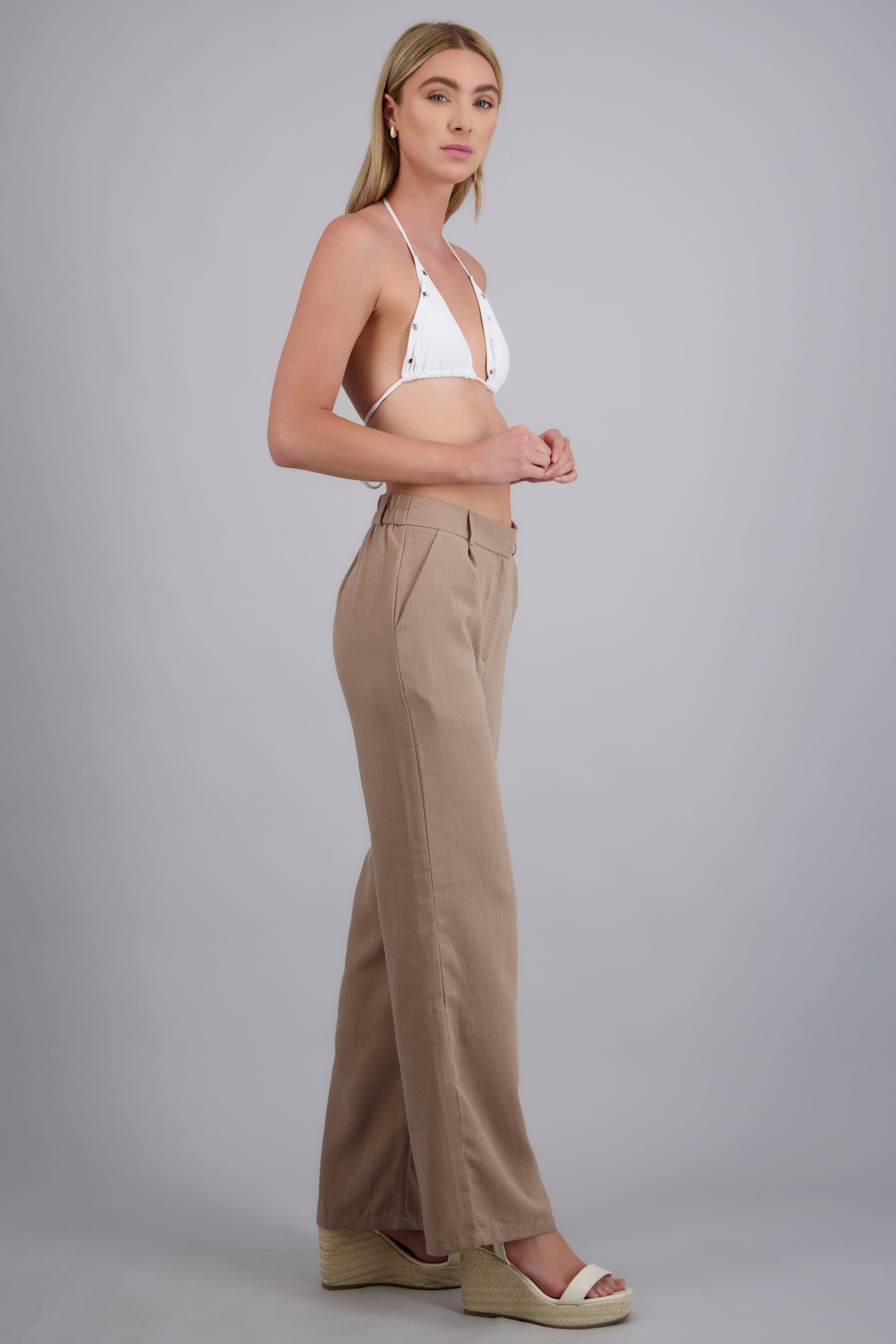 Pantalon pretina ligero TAN