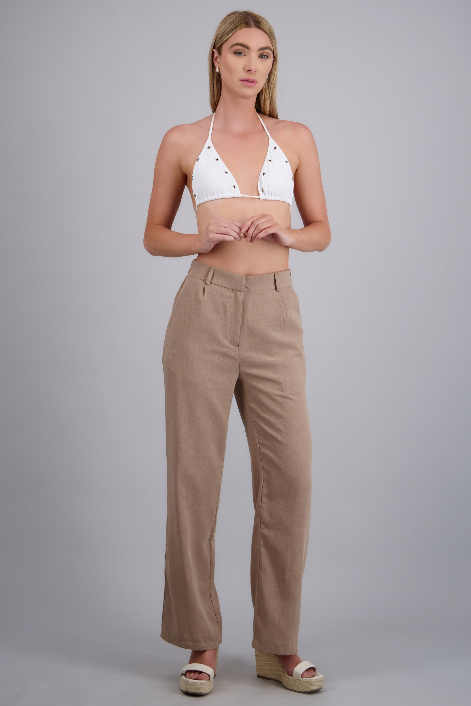 Pantalon pretina ligero TAN