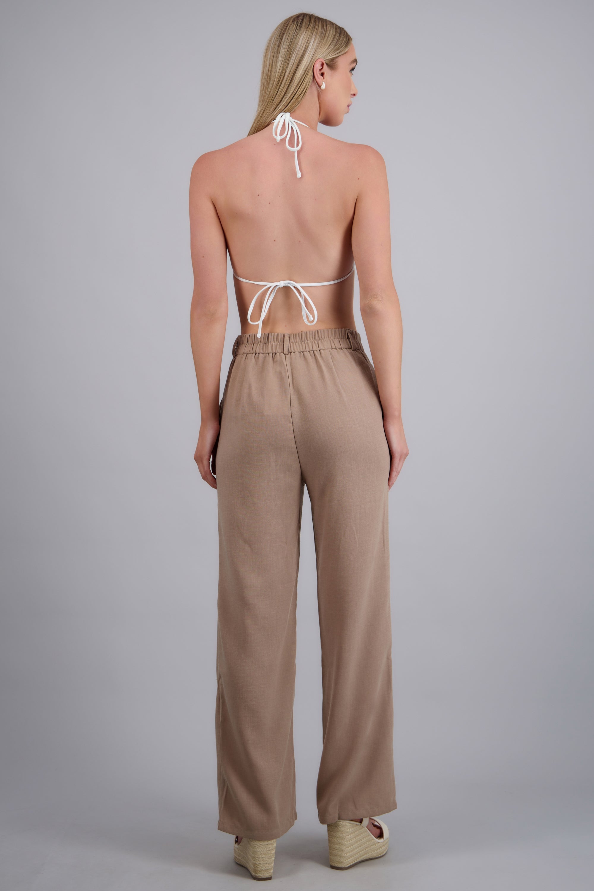 Pantalon pretina ligero TAN