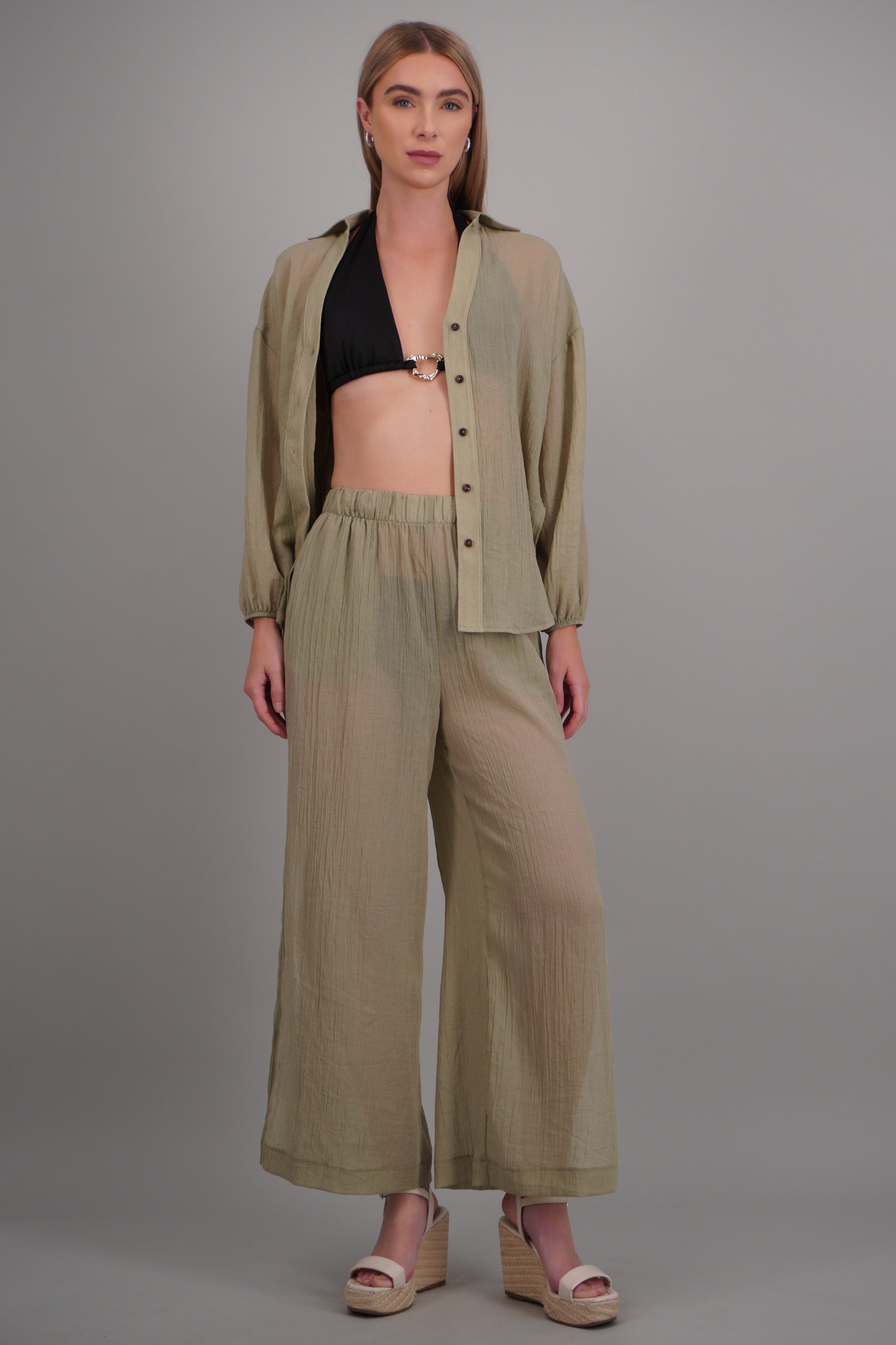 Pantalones ligeros con bolsas OLIVO