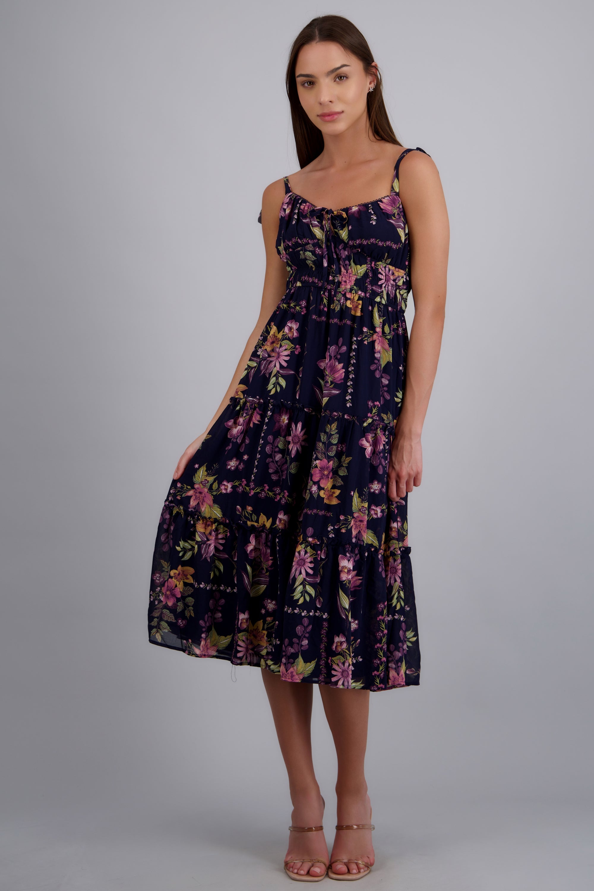 Vestido flores con tirantes MARINO COMBO