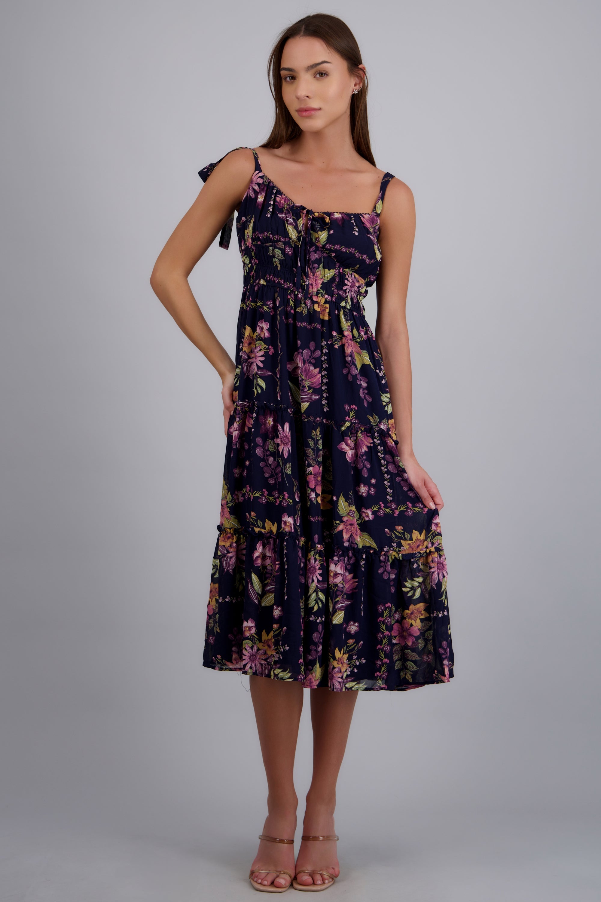Vestido flores con tirantes MARINO COMBO