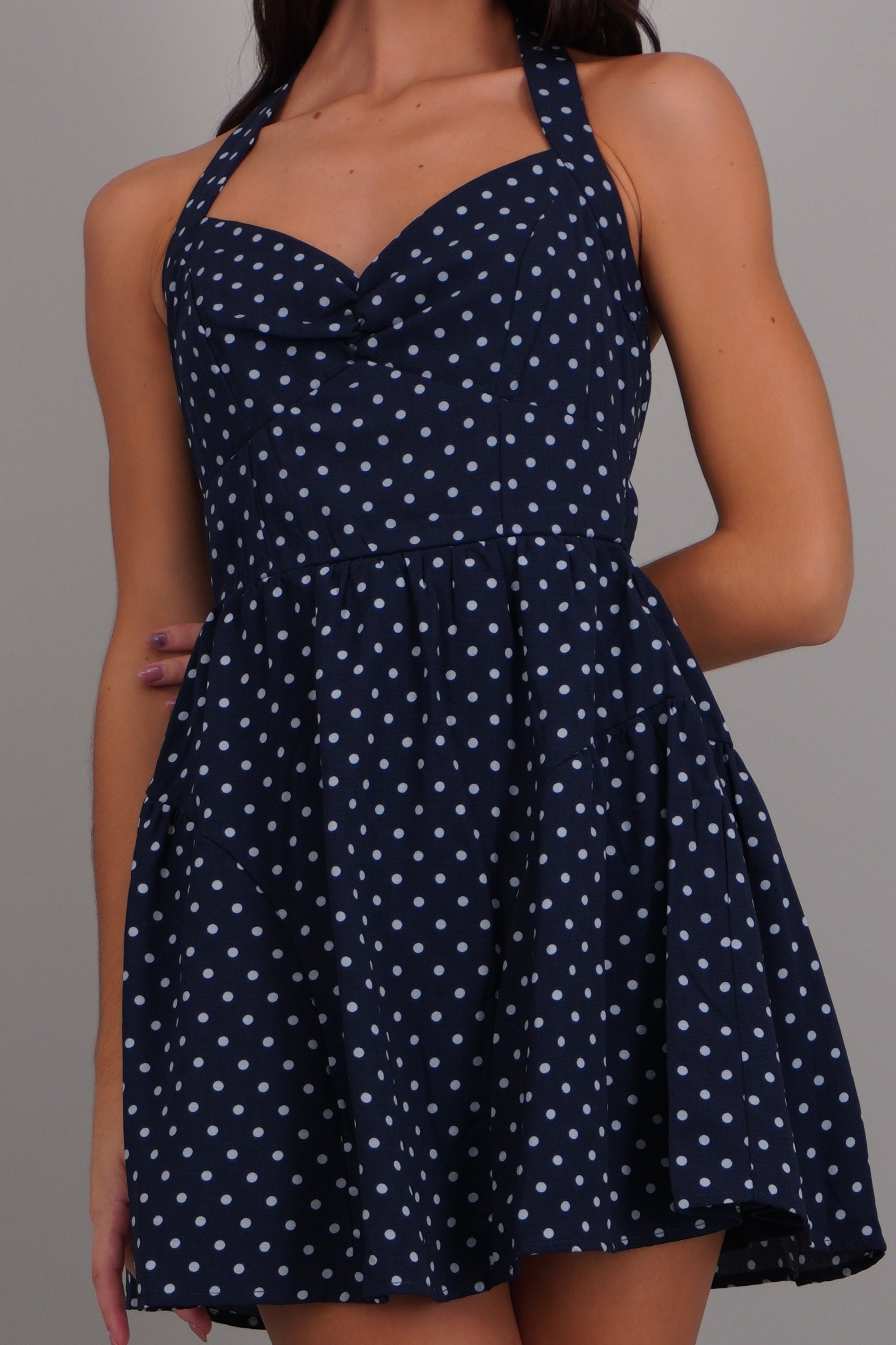 Vestido mini polka dots MARINO COMBO