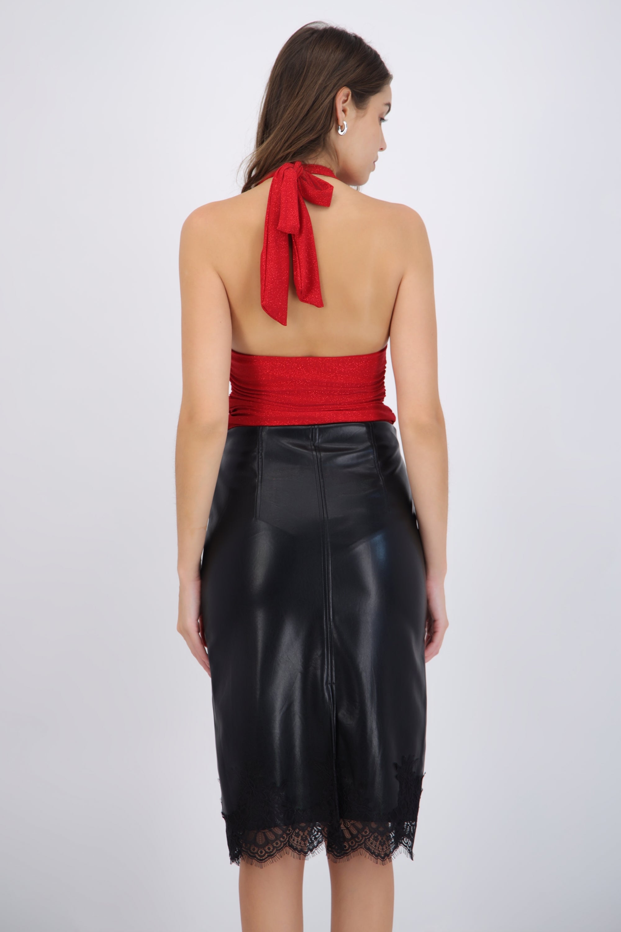 Top halter detalle liso
