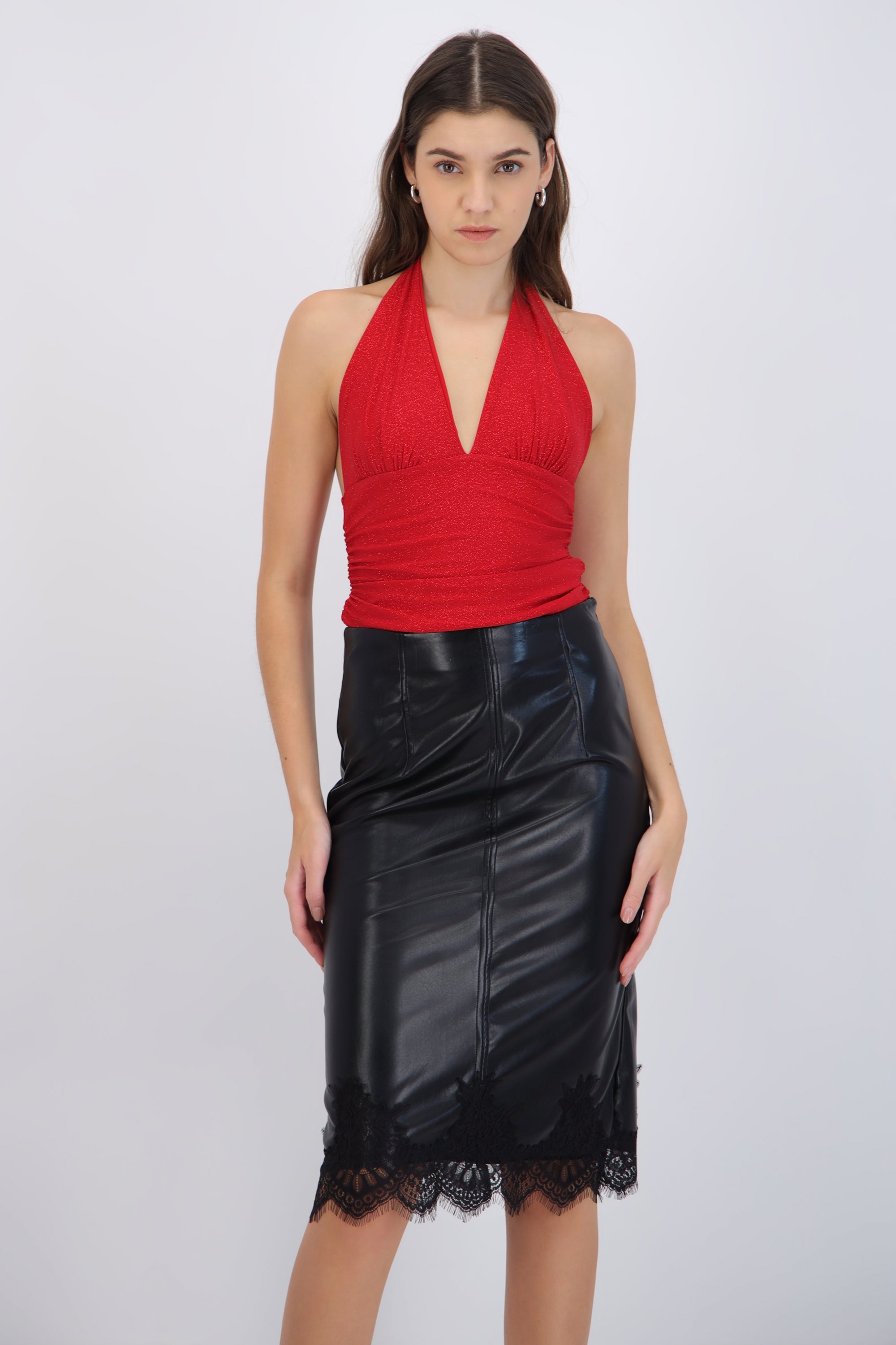 Top halter detalle liso
