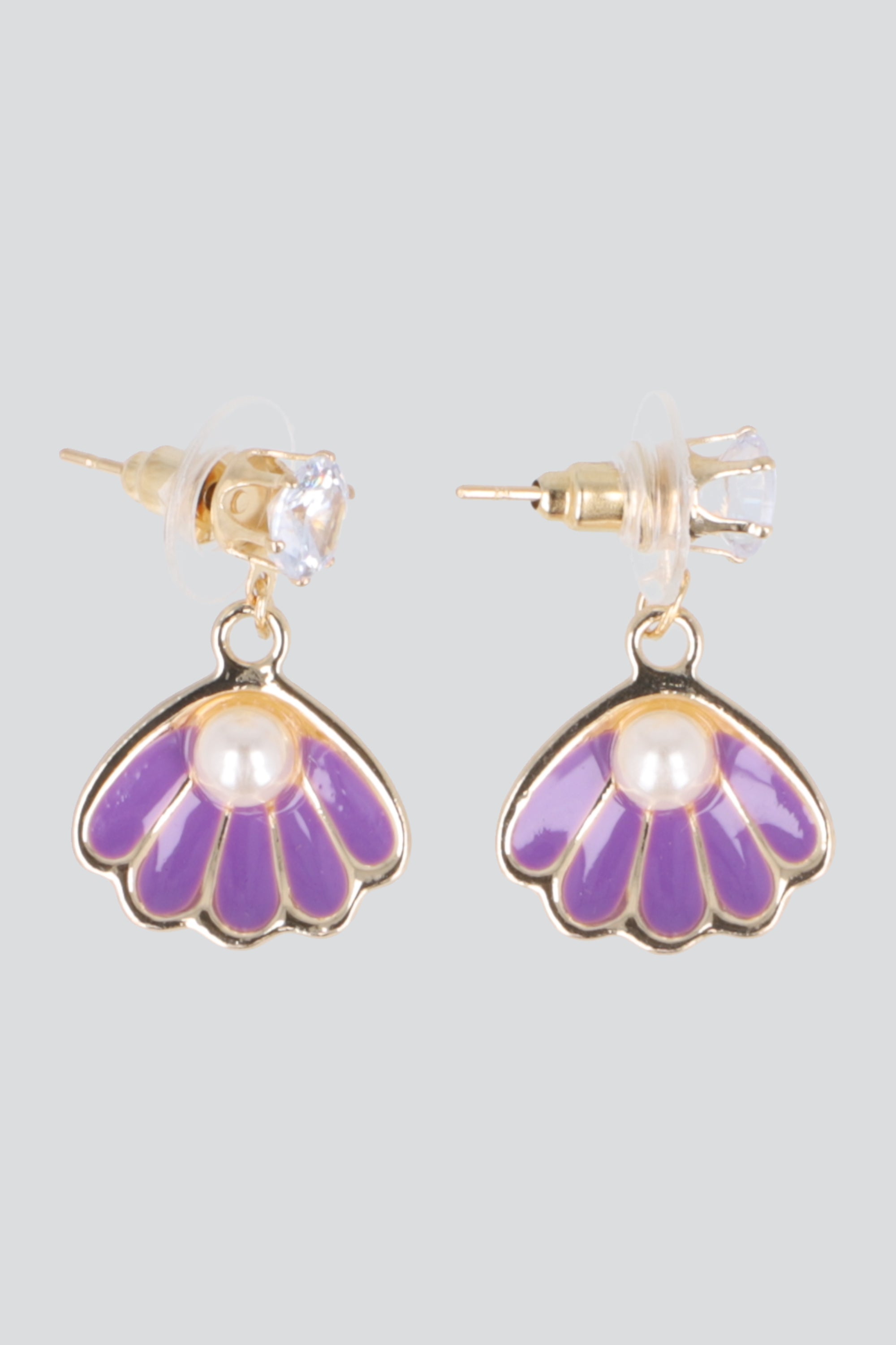 Aretes concha color MORADO