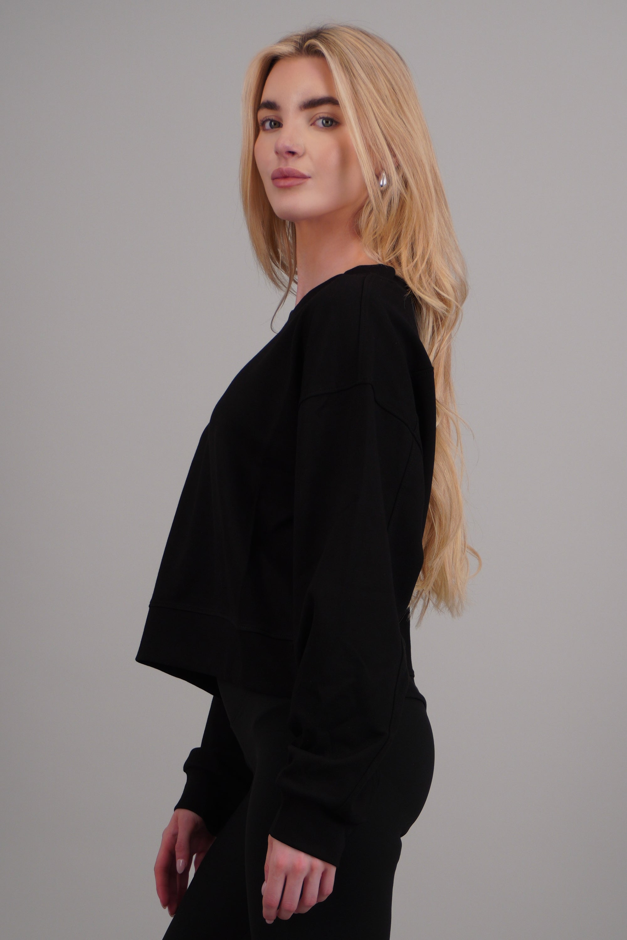 Sudadera tela modal NEGRO