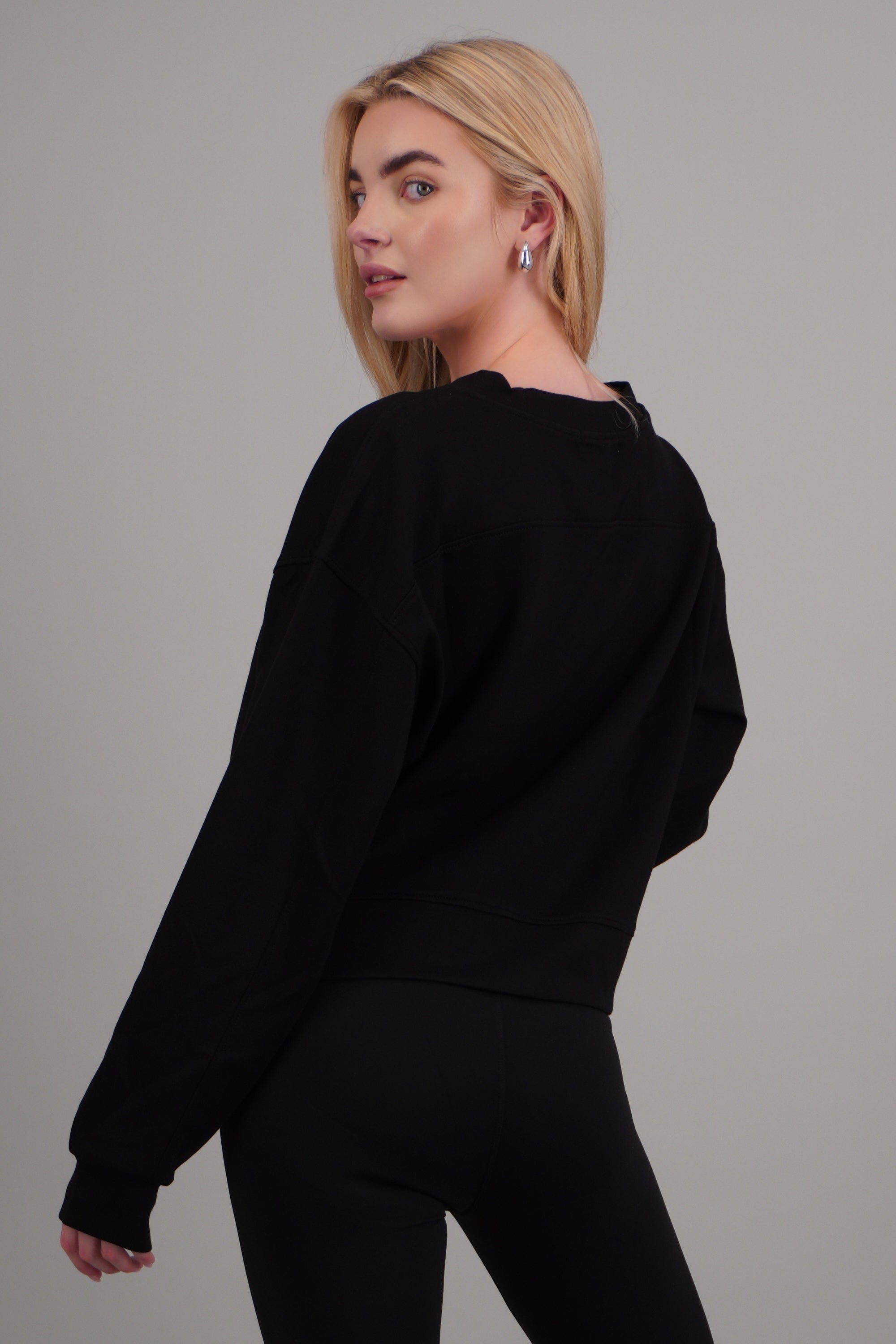 Sudadera tela modal NEGRO