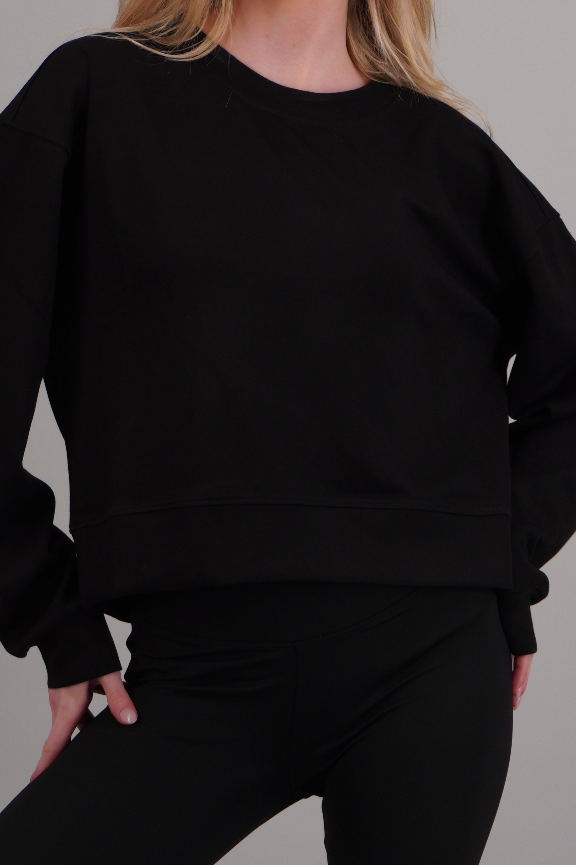 Sudadera tela modal NEGRO