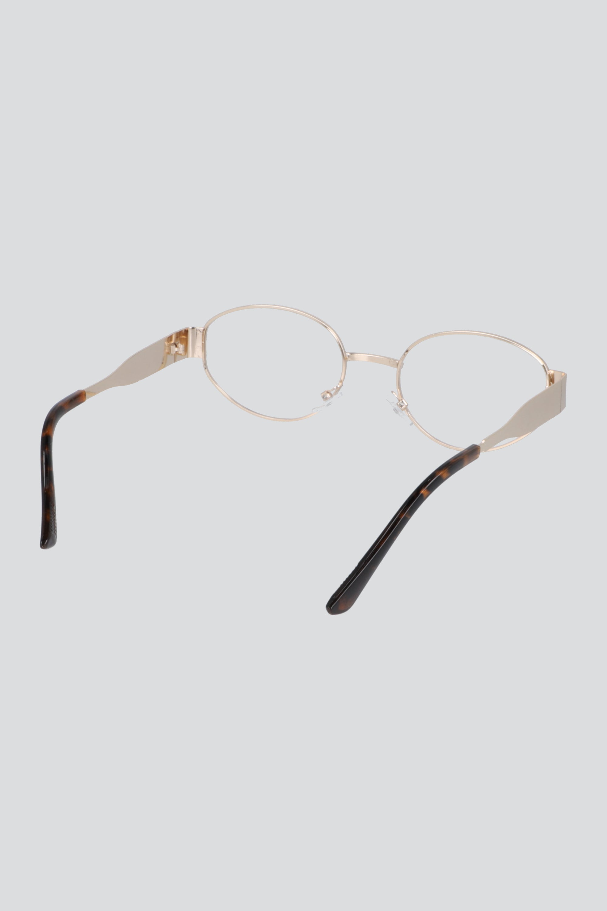 Lentes ovalados retro luz azul ORO