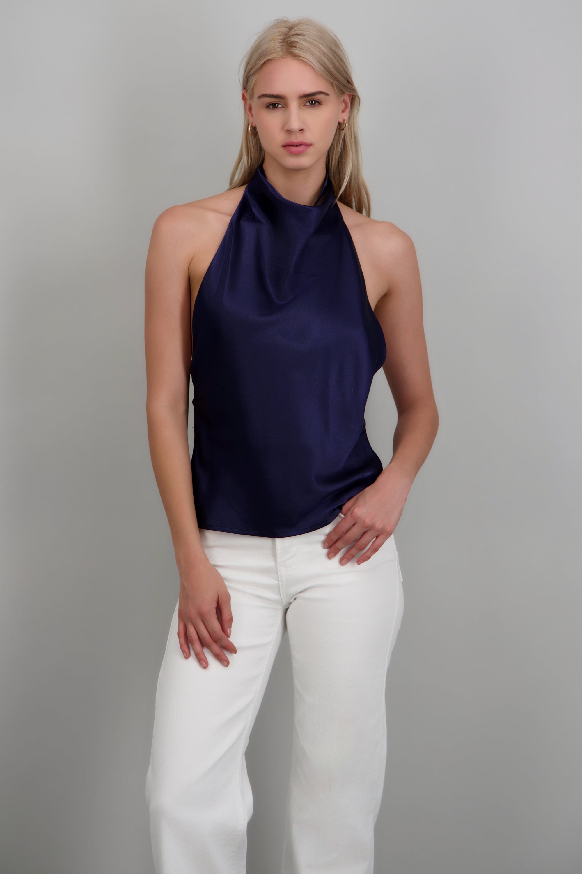 Top de satin halter MARINO