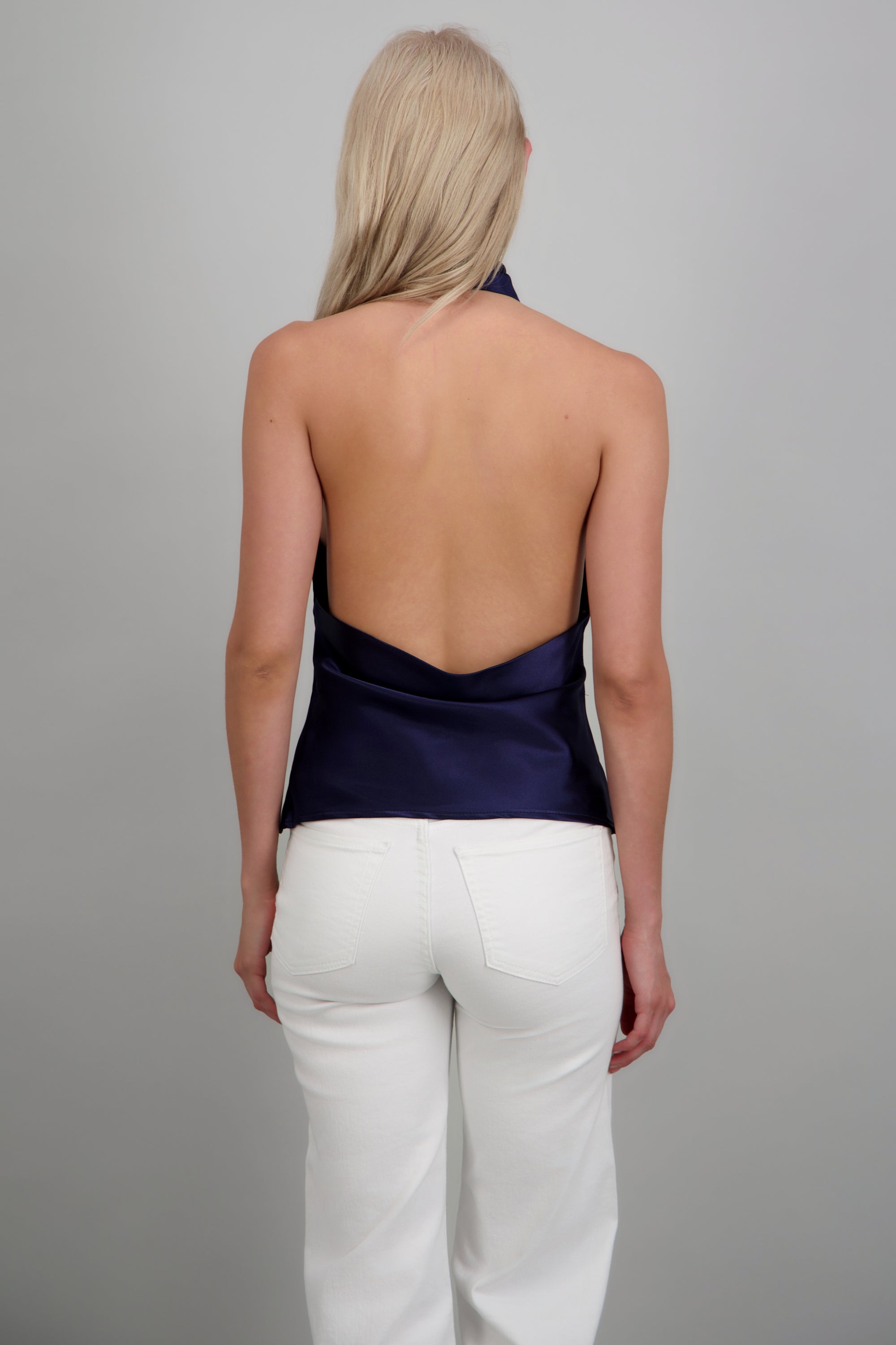 Top de satin halter MARINO