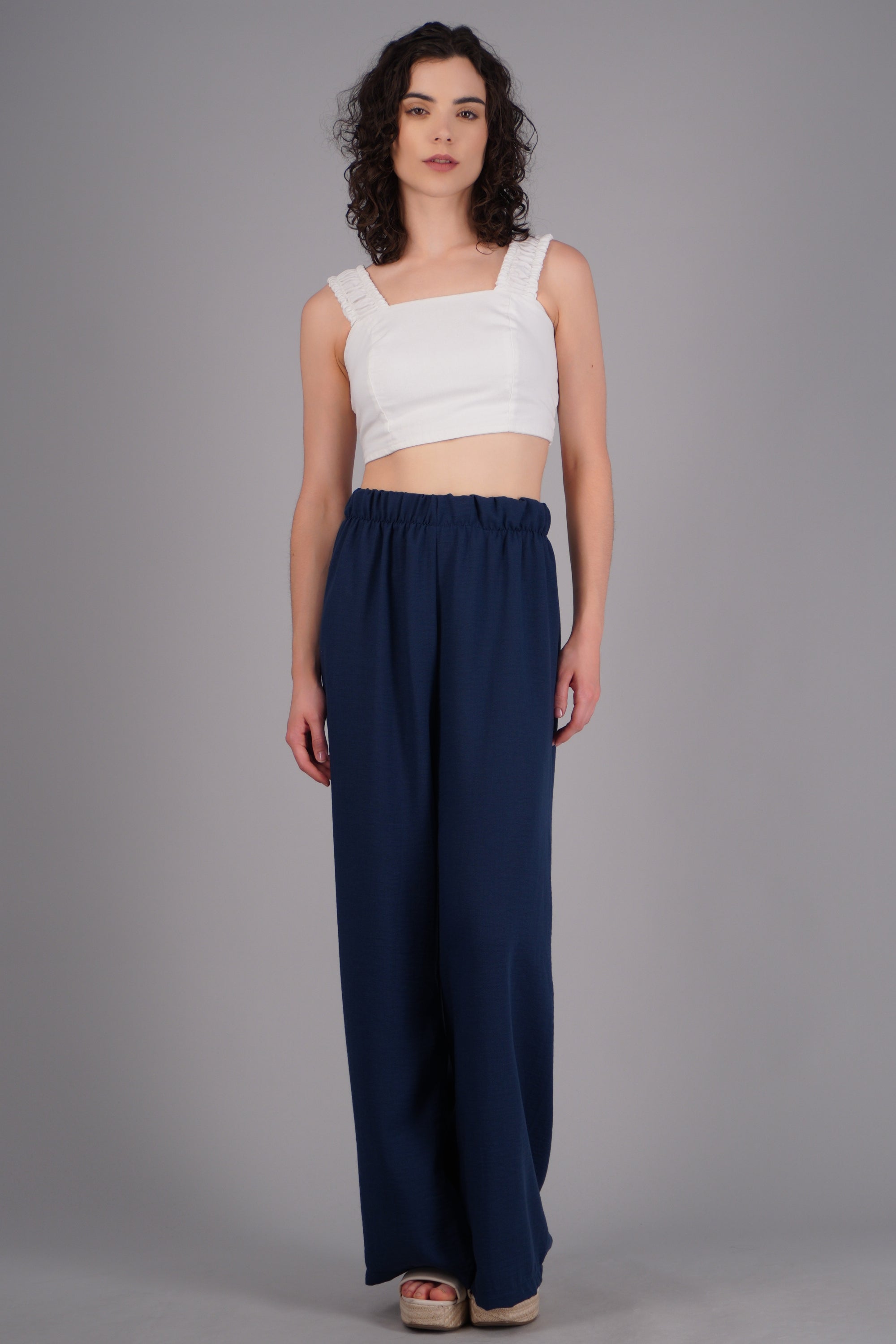 Pantalon recto liso MARINO