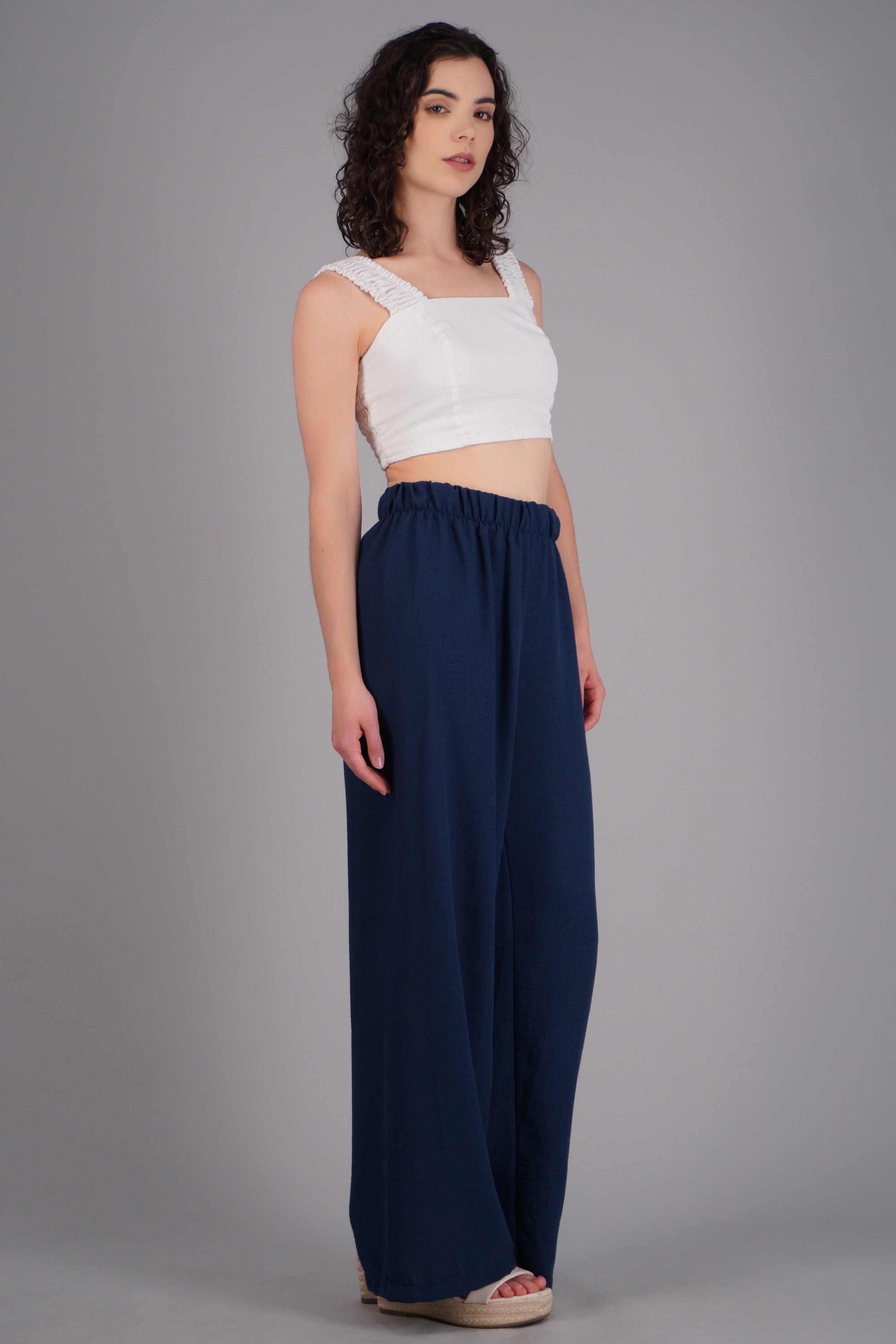 Pantalon recto liso MARINO