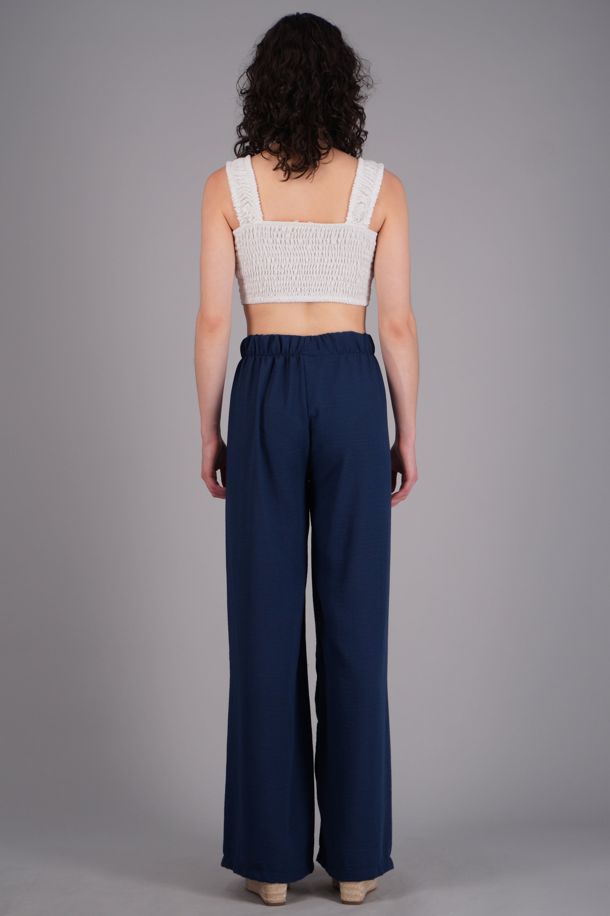 Pantalon recto liso MARINO