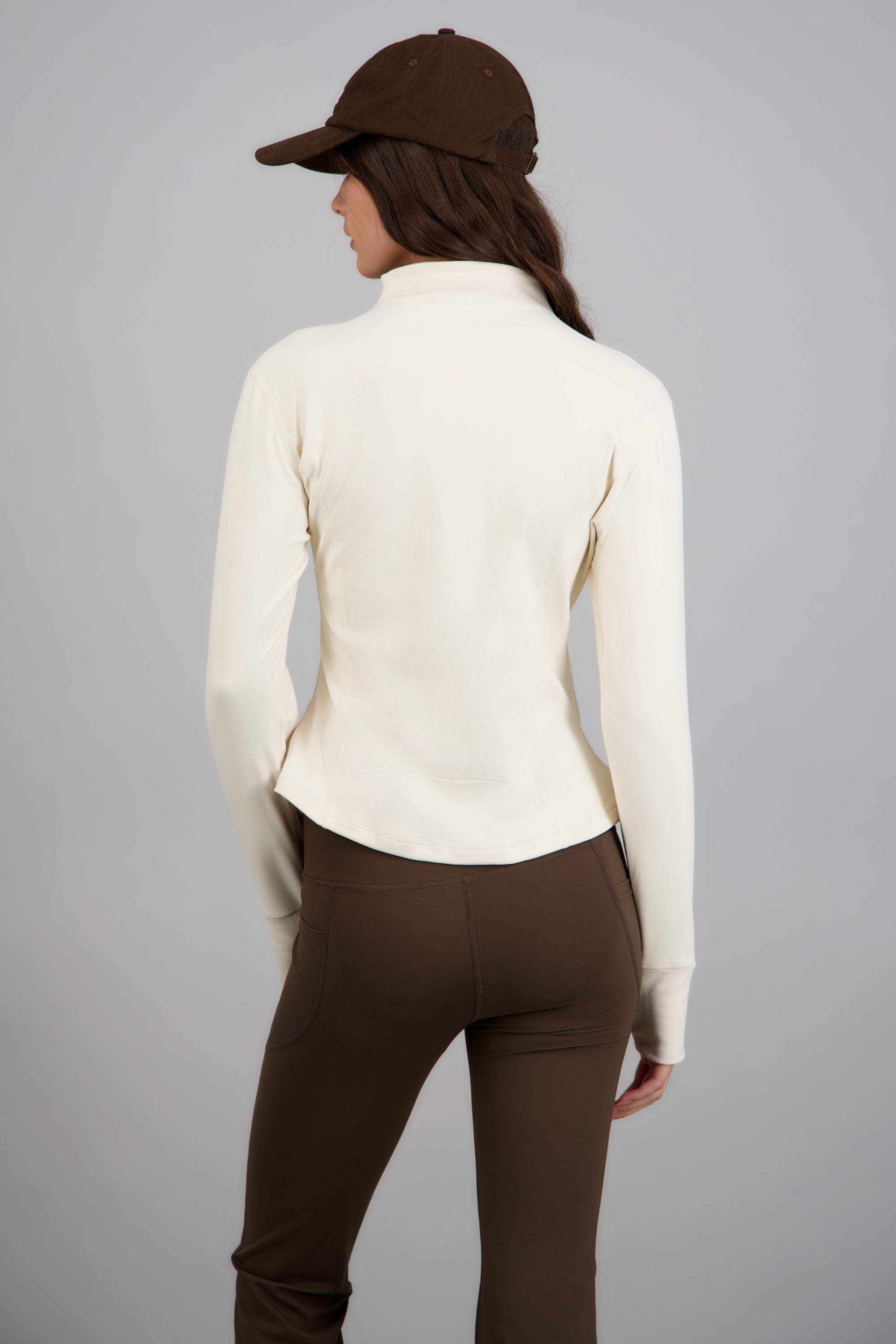 Chamarra fit definido con forro polar ligero BLANCO