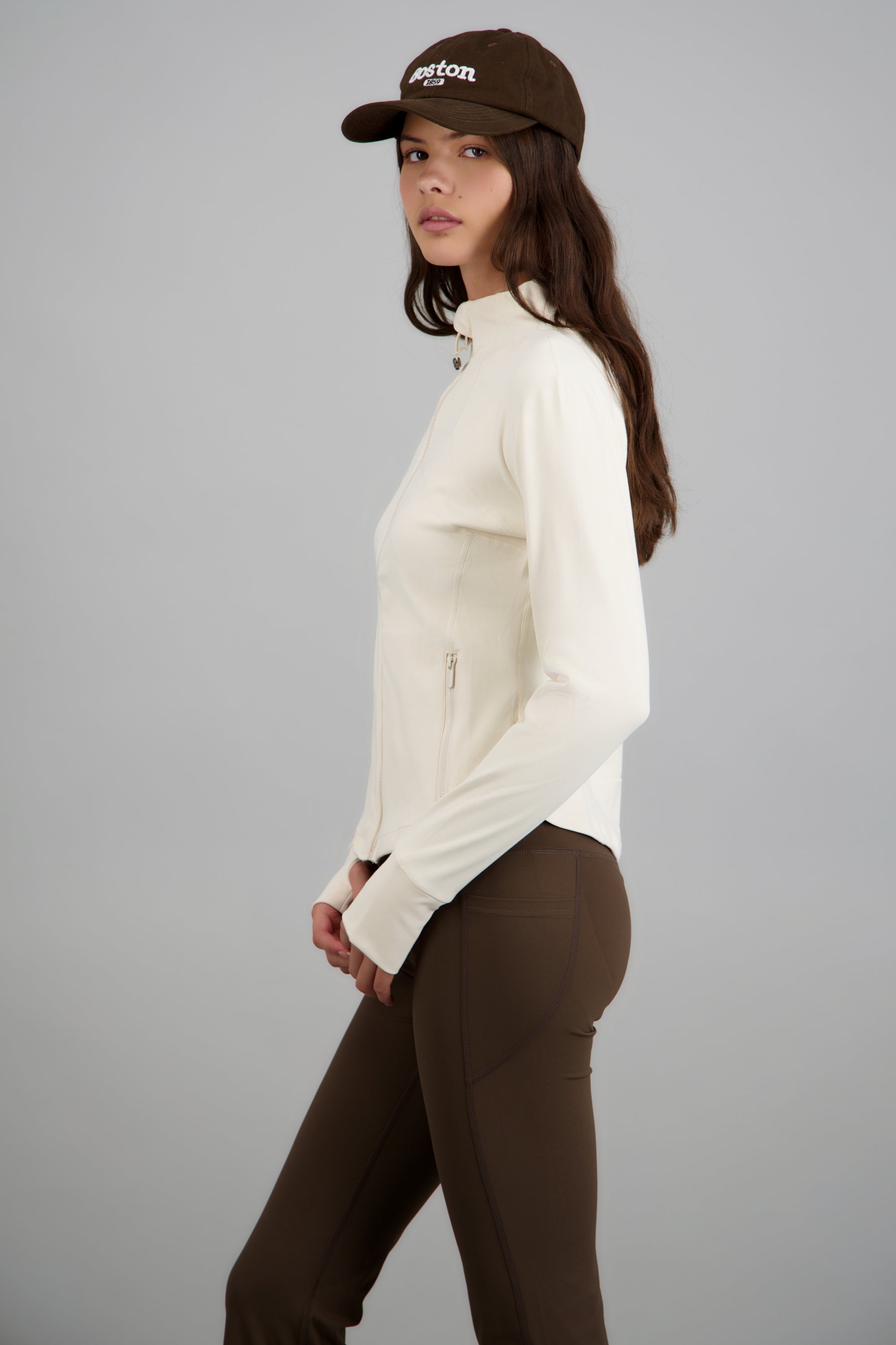 Chamarra fit definido con forro polar ligero BLANCO