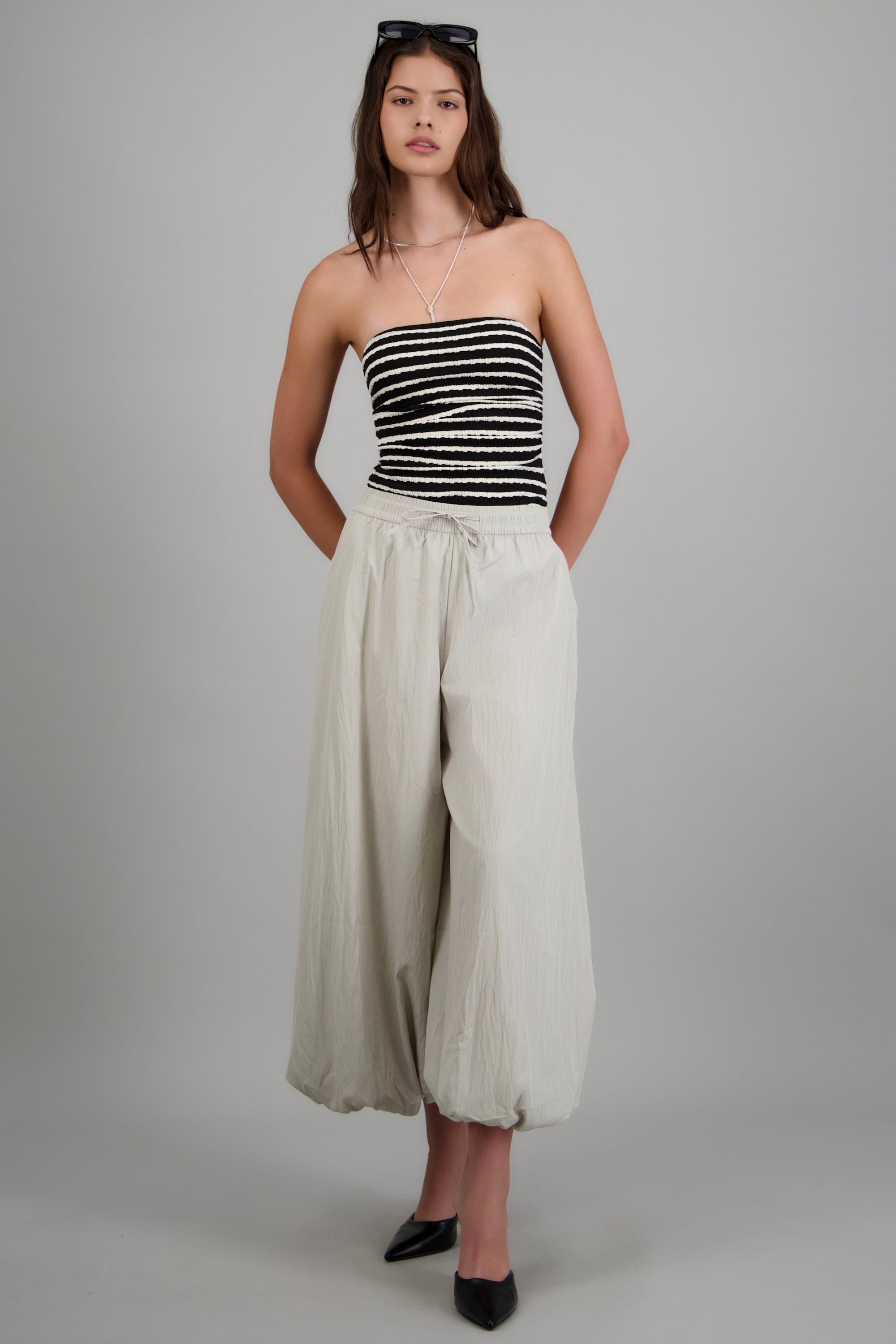 Pantalones globo BEIGE