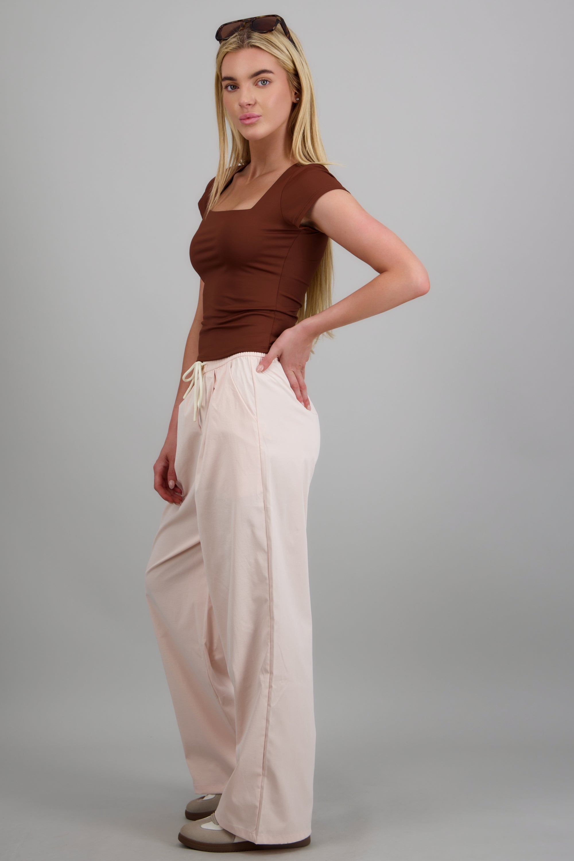 Pantalones con jareta ROSA PASTEL