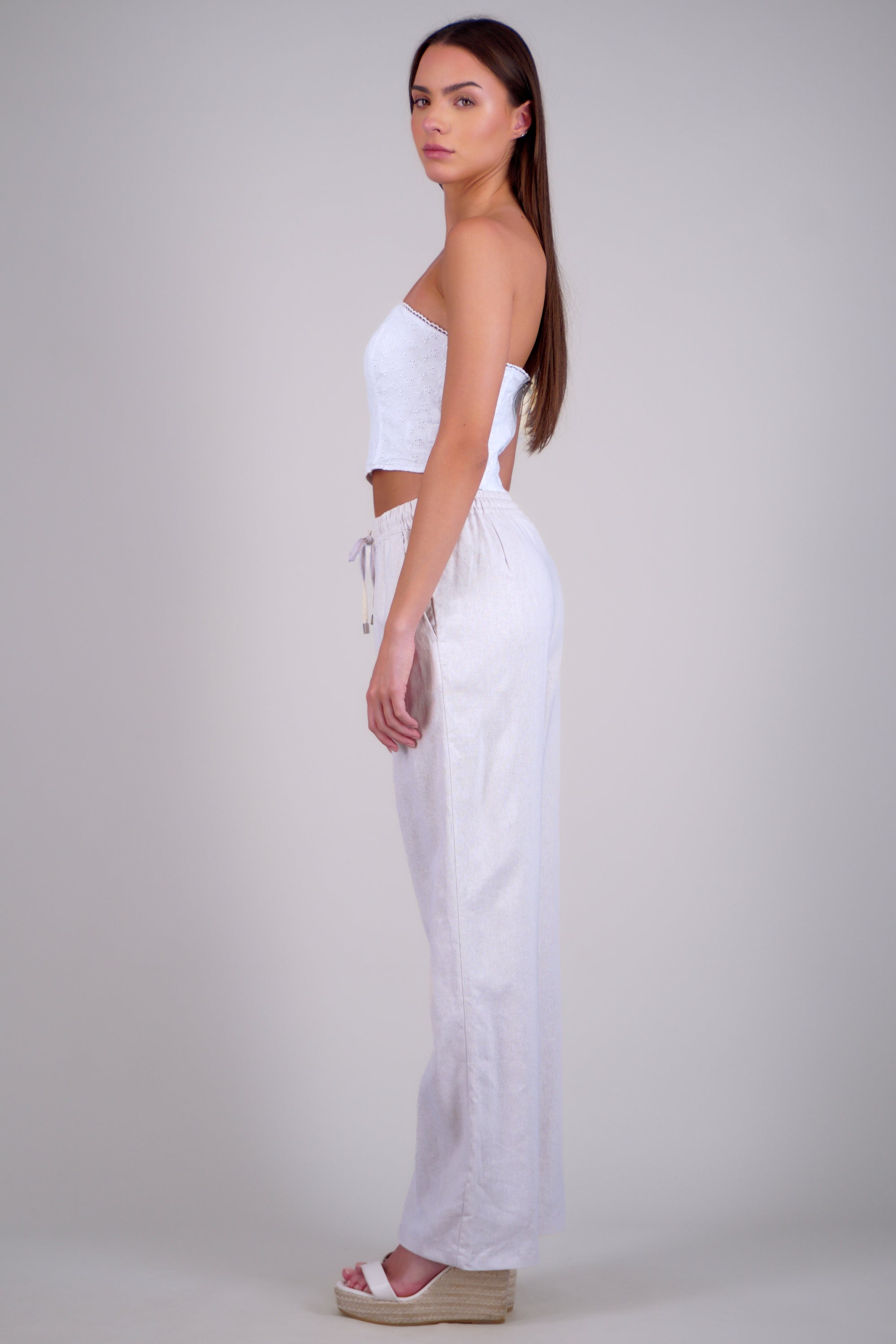 Pantalon wide leg lino ARENA