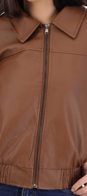 Chamarra bomber pu ligera