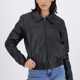 Chamarra bomber pu ligera