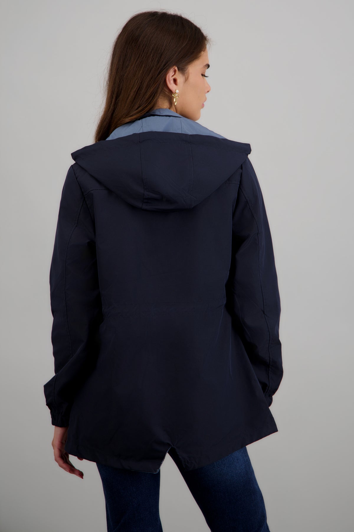 Gabardina ligera con gorro MARINO COMBO