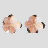 Aretes petalos mate metal