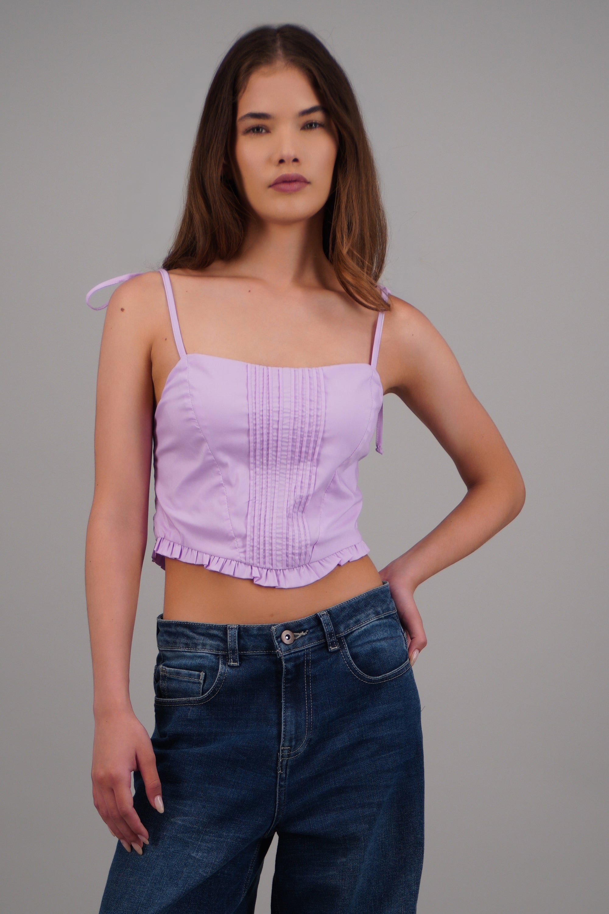 top crop corsetero tirantes LILA