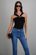 Bodysuit halter detalle argolla