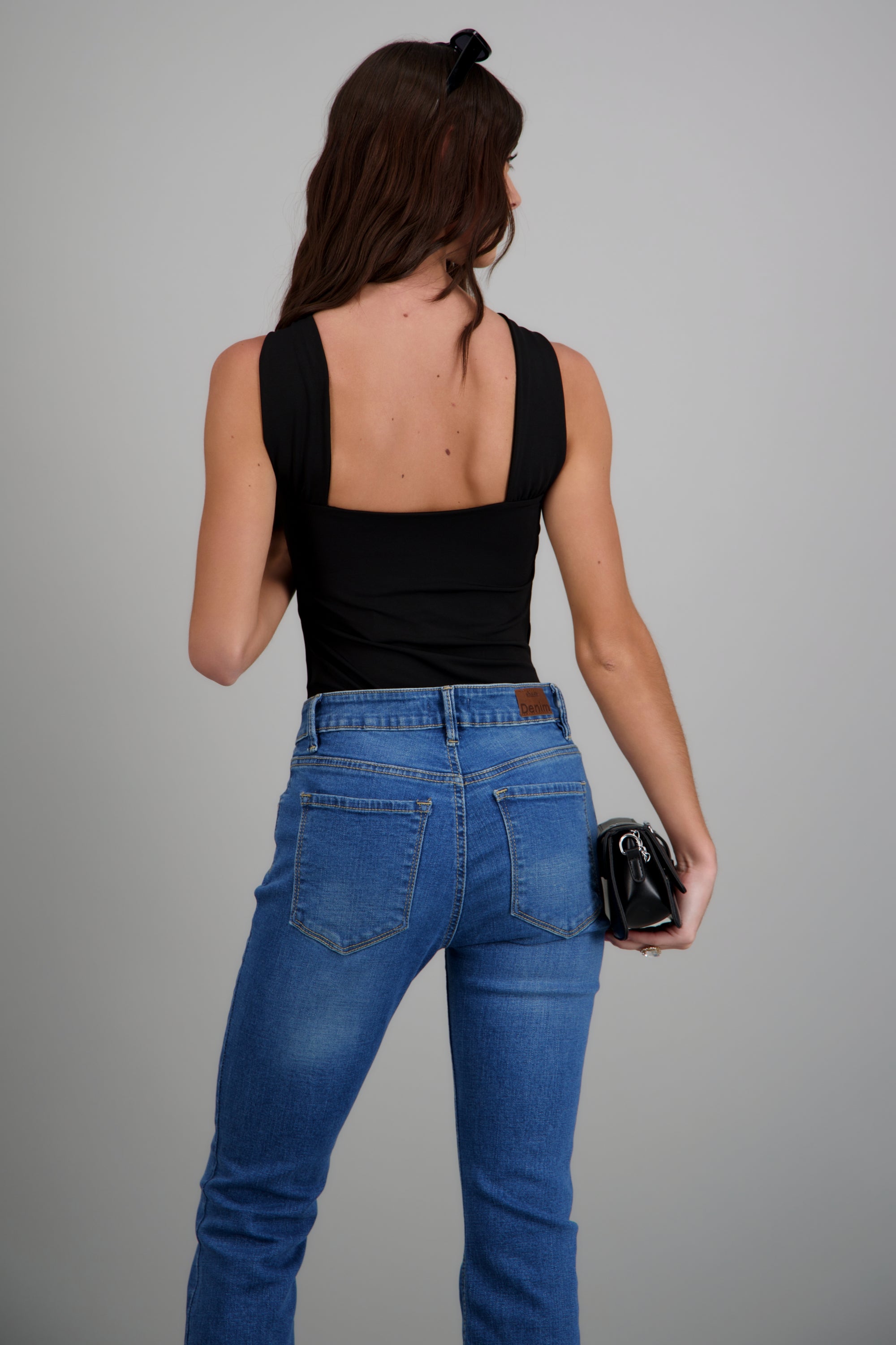 Bodysuit halter detalle argolla NEGRO