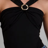 Bodysuit halter detalle argolla