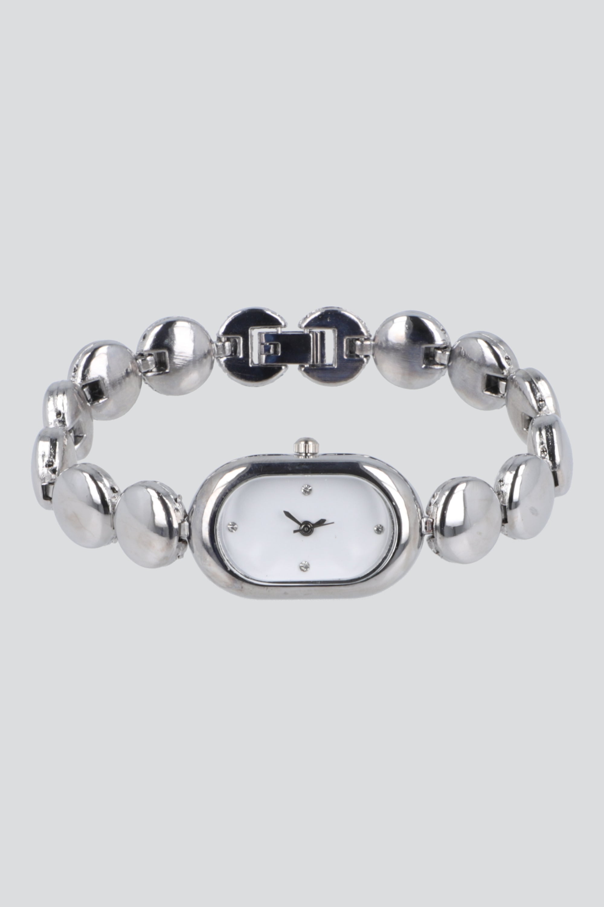 RELOJ BORLAS METAL PLATA