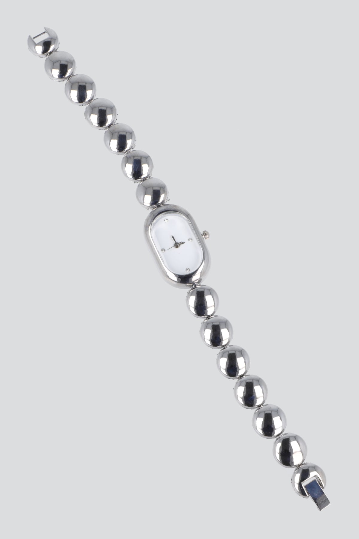 RELOJ BORLAS METAL PLATA