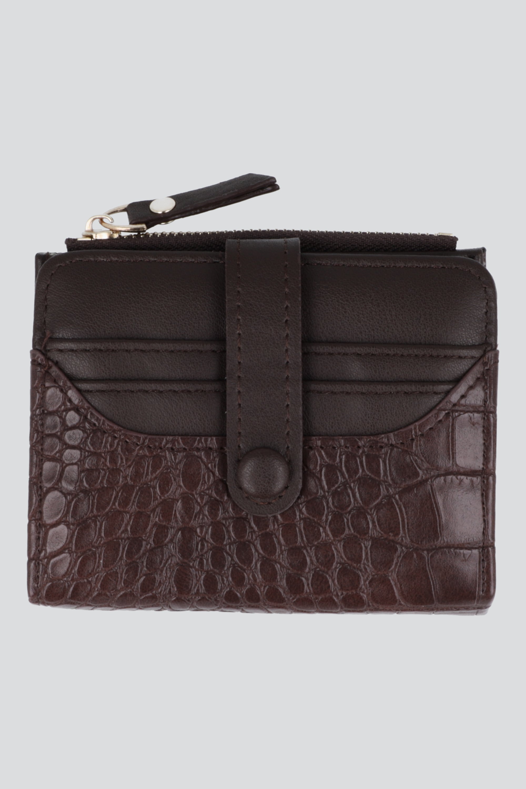 Cartera contraste croco CAFE