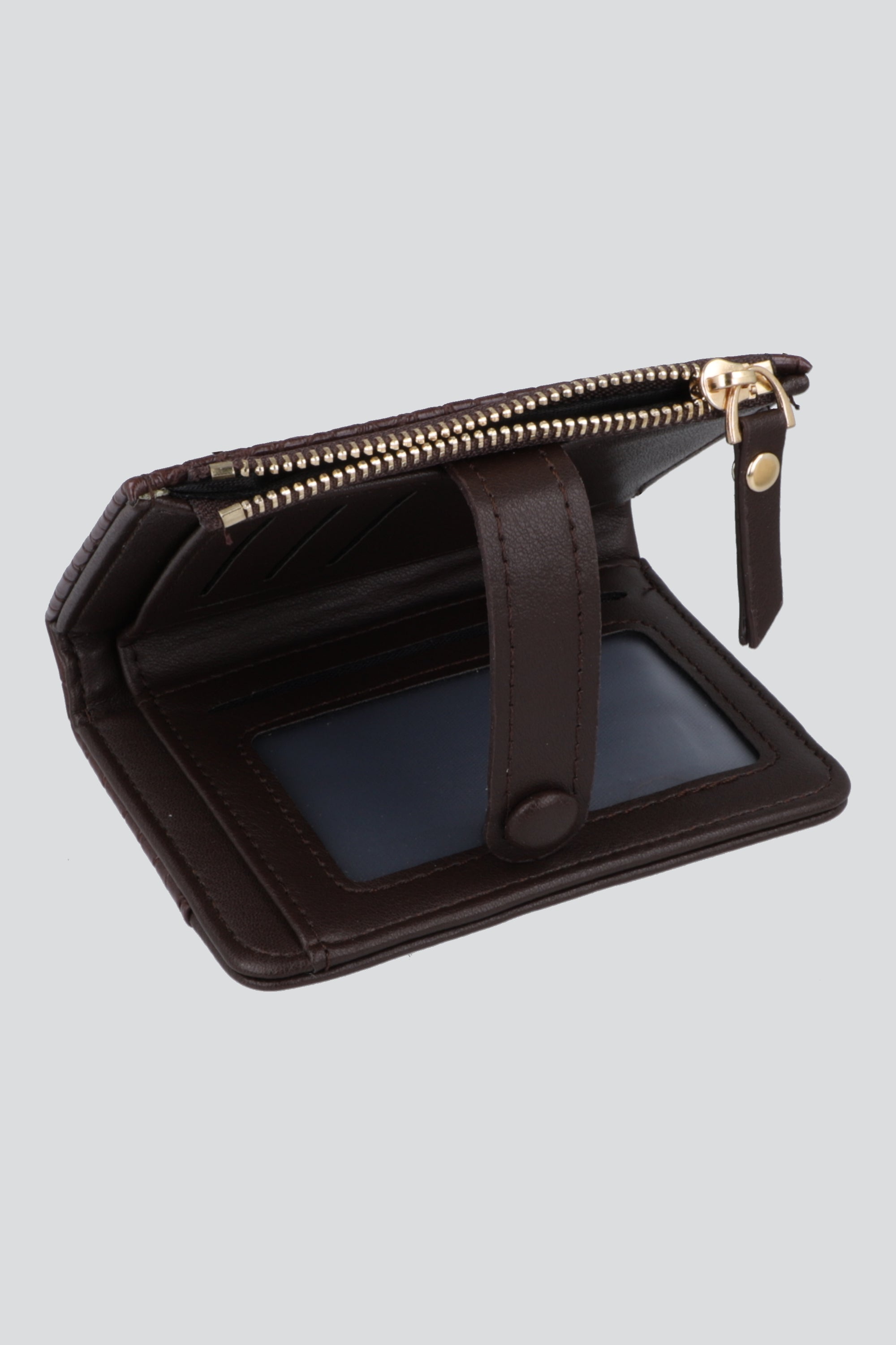Cartera contraste croco CAFE