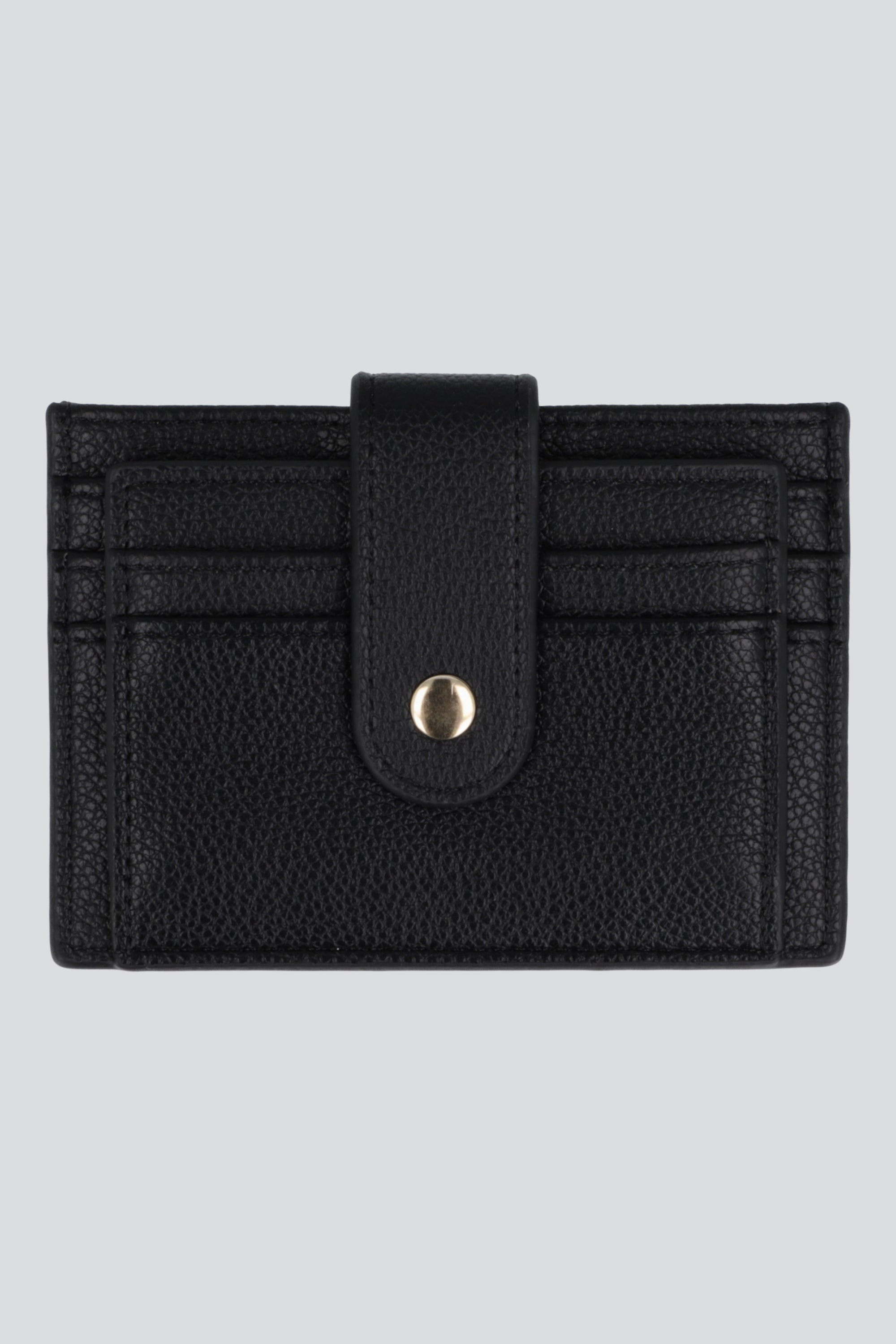 Cartera tarjetero broche NEGRO