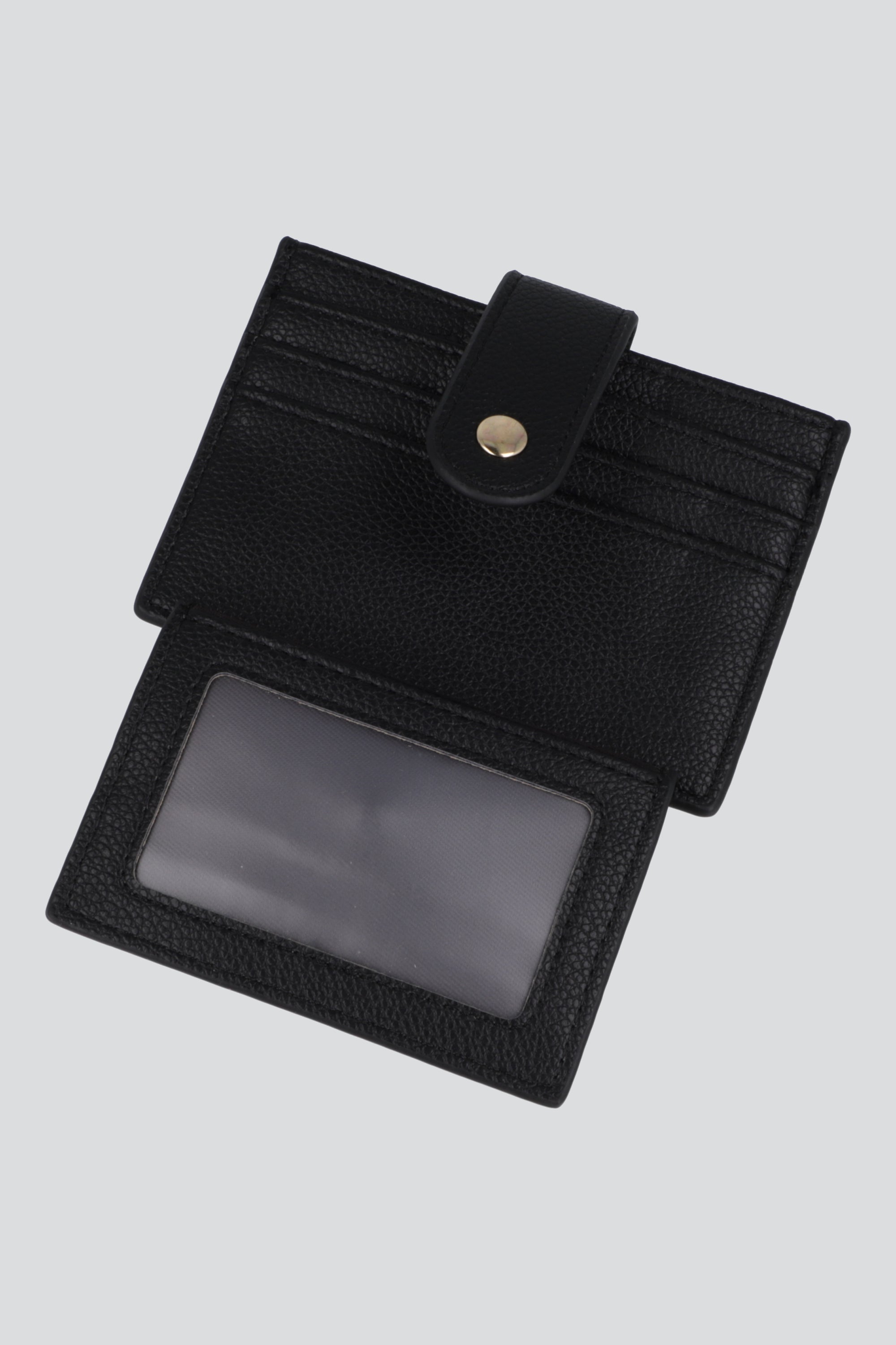 Cartera tarjetero broche NEGRO