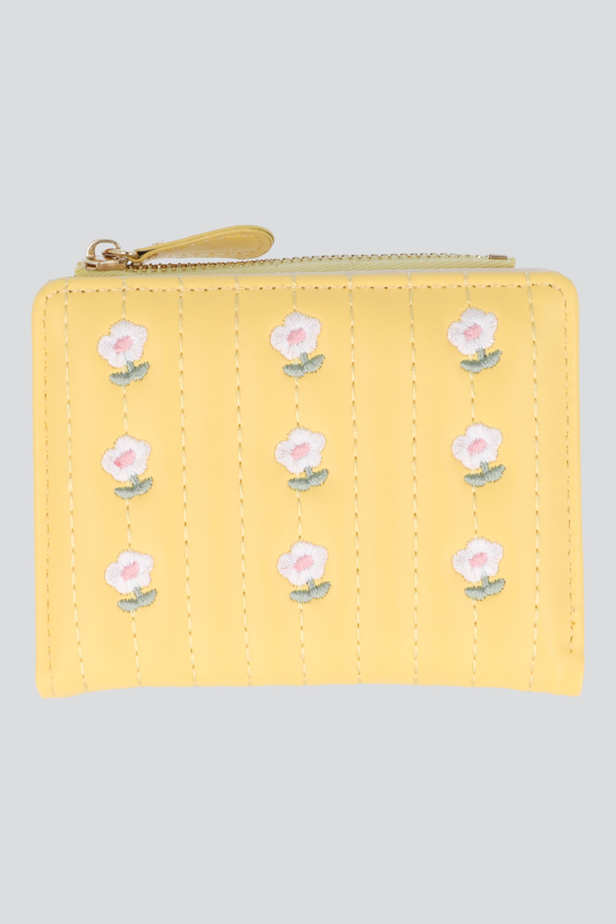 Cartera flores bordadas AMARILLO
